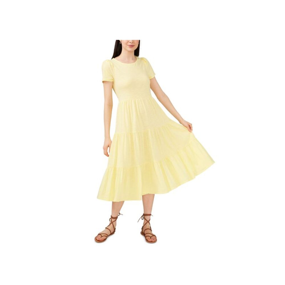 Riley & Rae Lacey Tiered Puff-Sleeve Dress